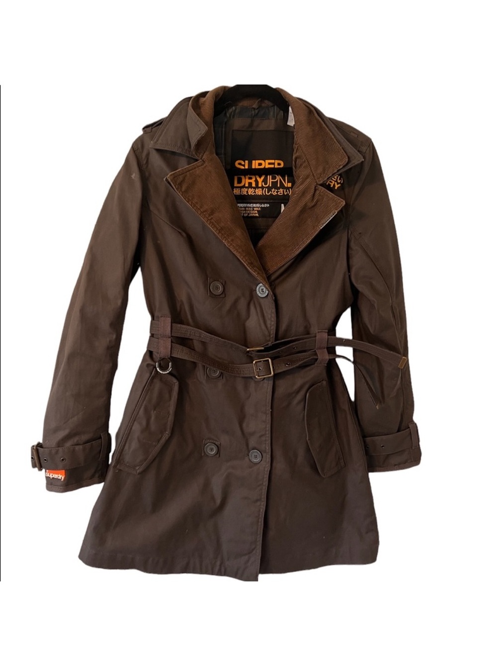 Superdry Japanese Safari Mac Waxed Trench Coat Size Mโ